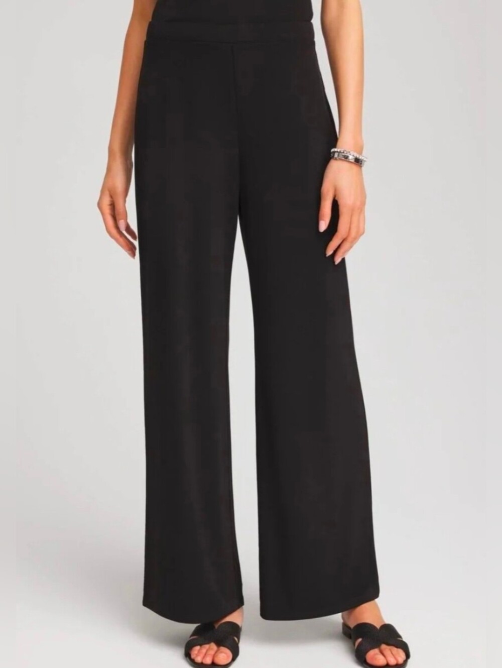 Chico's Travelers, Classic Black Wide-Leg Pants